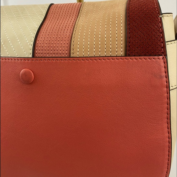 Authentic Tory Burch patchwork Nubuck leather flap - Picture 5 of 16